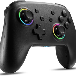 BINBOKPLAY Switch Controller, Switch Controller Compatible with Switch/Switch Lite, Wireless Gamepad with 7 LED Colors/Motion Control/Dual Vibration/Turbo